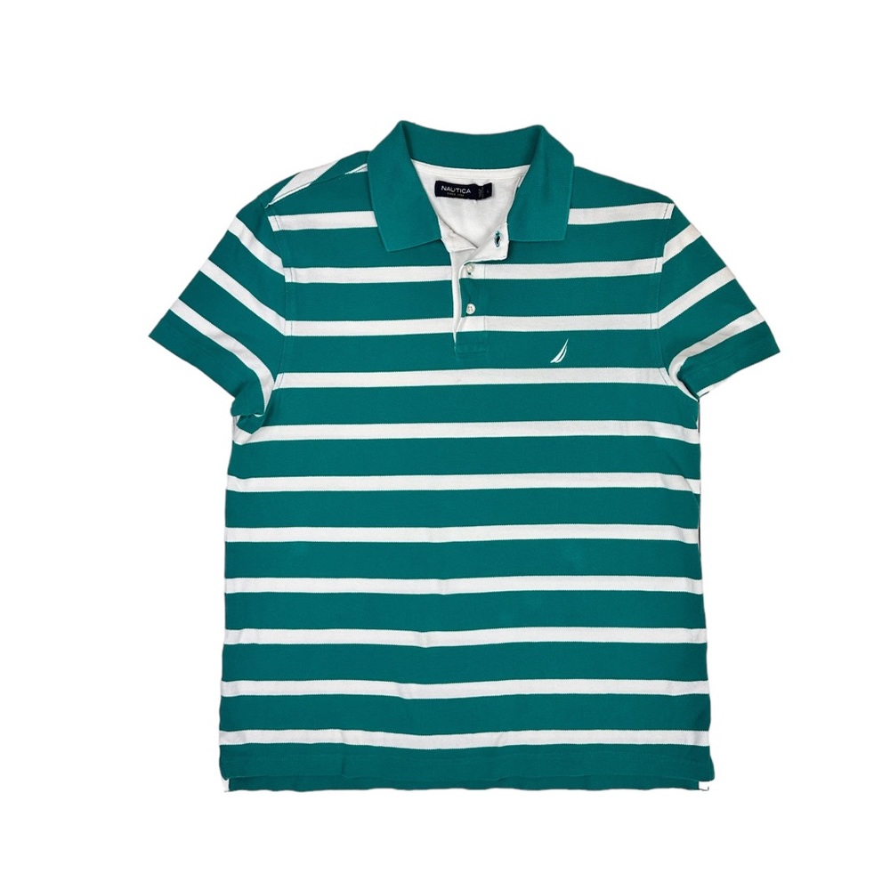 Nautical striped polo shirt